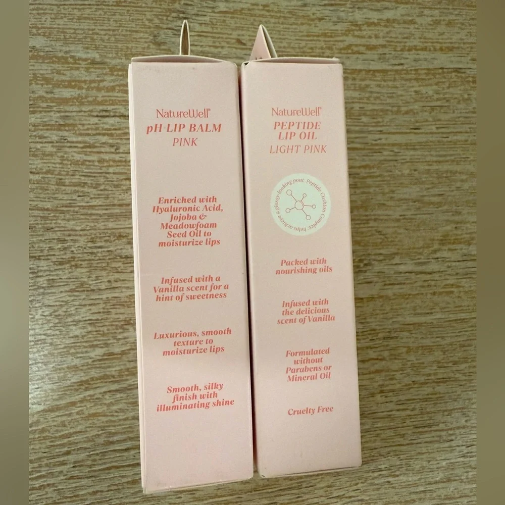 pH Lip Balm and Peptide Lip Oil - Light Pink Set